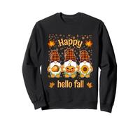 Divertente Albero gnomi Tenendo Zucca Felice Halloween Hello Fall Felpa
