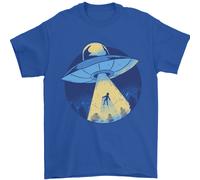 Divertente Alien Abduction UFO T-Shirt 100% Cotone