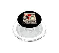 Divertente Alien UFO Abduction Great Wave Kanagawa Anime Alien PopSockets PopGrip per MagSafe