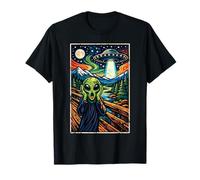Divertente Alien UFO Rapimento La Pittura Urlo Maglietta