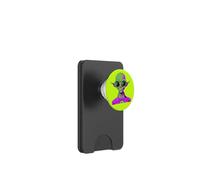 Divertente alieno con papillon e grandi occhi PopSockets PopWallet per MagSafe