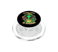 Divertente alieno Hippie Ufo Pace Amore Umorismo PopSockets PopGrip per MagSafe