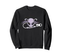Divertente Alieno in Tasca Alien Breaking out of Zipper Aliens Felpa
