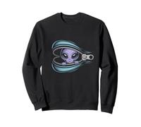 Divertente alieno in tasca Alien Breaking Out of Zipper Aliens Felpa
