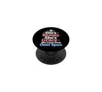 Divertente alieno lei è bellezza che è venuta dallo spazio esterno PopSockets PopGrip Adesivo