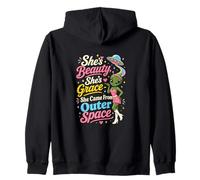 Divertente Alieno lei è Bellezza è venuta da Outer Space Lady Felpa con Cappuccio