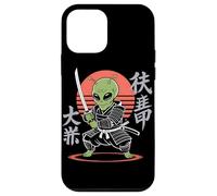 Divertente alieno Ninja Samurai Retro Anime per gli amanti degli alieni Custodia per iPhone 12 mini