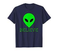 Divertente Alieno Piccolo Uomo Verde Credere Maglietta