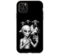 Divertente alieno Selfie Egitto Piramidi UFO Invasione Viaggio Custodia per iPhone 11 Pro Max