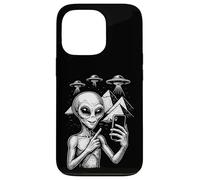 Divertente alieno Selfie Egitto Piramidi UFO Invasione Viaggio Custodia per iPhone 13 Pro