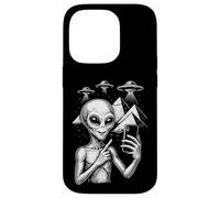 Divertente alieno Selfie Egitto Piramidi UFO Invasione Viaggio Custodia per iPhone 14 Pro
