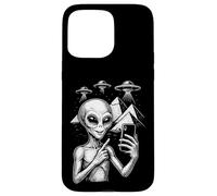 Divertente alieno Selfie Egitto Piramidi UFO Invasione Viaggio Custodia per iPhone 15 Pro Max