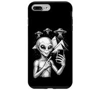 Divertente alieno Selfie Egitto Piramidi UFO Invasione Viaggio Custodia per iPhone 7 Plus/8 Plus