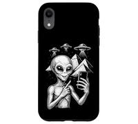 Divertente alieno Selfie Egitto Piramidi UFO Invasione Viaggio Custodia per iPhone XR