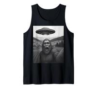 Divertente Alieno UFO Bigfoot Abduction Selfie Canotta