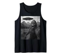 Divertente Alieno UFO Bigfoot Abduction Selfie Canotta