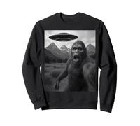 Divertente Alieno UFO Bigfoot Abduction Selfie Felpa