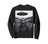 Divertente Alieno UFO Bigfoot Abduction Selfie Felpa