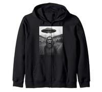Divertente Alieno UFO Bigfoot Abduction Selfie Felpa con Cappuccio