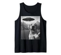 Divertente Alieno UFO Labrador Retriever Abduction Selfie Canotta