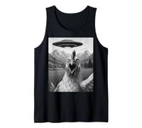 Divertente Alieno UFO Pollo Rapimento Selfie Canotta
