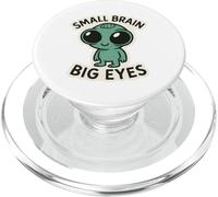 Divertente alieno verde carino insolito - Cervello piccolo grandi occhi PopSockets PopGrip per MagSafe