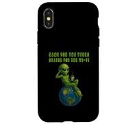 Divertente alieno Vibing on Earth UFO Meme Uomini Donne Bambini Custodia per iPhone X/XS