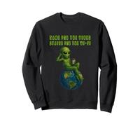 Divertente alieno Vibing on Earth UFO Meme Uomini Donne Bambini Felpa