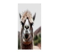 Divertente Alpaca, Llama di benvenuto per porta di benvenuto, sfondo decorativo da appendere, decorazione per porta d'ingresso, grande sfondo divertente, decorazioni per interni ed esterni