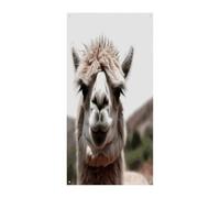 Divertente Alpaca, Llama di benvenuto per porta di benvenuto, sfondo decorativo da appendere, decorazione per porta d'ingresso, grande sfondo divertente, decorazioni per interni ed esterni