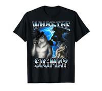 Divertente Alpha Wolf Meme What The Sigma Bootleg Maglietta