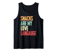 Divertente Amante degli Snack dicendo Che Gli Snack Sono Il Mio linguaggio d Amore Canotta