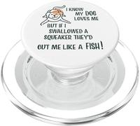 Divertente amante dei cani, So che il mio cane mi ama, Squeaker PopSockets PopGrip per MagSafe