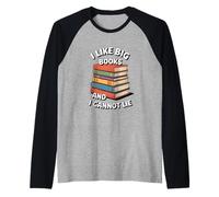 Divertente Amante dei Libri Che Dice Che i Grandi Libri Non Possono mentire Maglia con Maniche Raglan