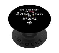 Divertente amante del burro e del formaggio - Life is too short for fake PopSockets PopGrip Adesivo