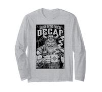 Divertente Amante del caffè Vichingo Ridere alla Caffeina norrena decaffeina Maglia a Manica