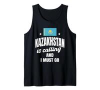 Divertente amante del Kazakistan dicendo kazako persone indossare Canotta