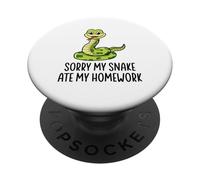 Divertente amante del serpente Mi dispiace il mio serpente ha mangiato i compiti PopSockets PopGrip Adesivo