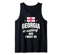 divertente, amante, georgia, dicendo, con, georgiano, bandiera Canotta