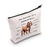 Divertente American Bully Lovers Regali The Anatomy of A American Bully Clever Minds Borse cosmetiche American Bully Veterinary Mom Travel Toiletry Bags, Bullo Americano