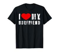 Divertente Amo il mio ragazzo I Heart My Boyfriend San Valentino Maglietta