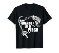 Divertente Amo Quando lei Si Piega Padre Pescatori Maglietta