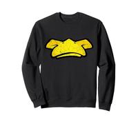Divertente Anatra Faccia Becco Invecchiato Cartone Animato Design Duckie Crew Felpa