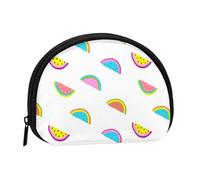 Divertente anguria colorata, piccola borsa portaoggetti per assorbenti igienici per il trucco, portamonete per cosmetici da donna