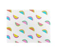 Divertente anguria colorata, puzzle da 500 pezzi per adulti - Puzzle in legno per adulti e anziani