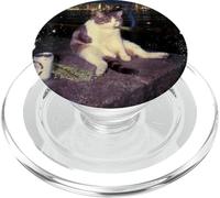 Divertente animale amante grafica arte adulto gatto fumare erba smussata PopSockets PopGrip per MagSafe