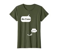 Divertente Annuncio Gravidanza 2023 Ho Fame Anche io Mamma Maglietta, Donna, Oliva, L