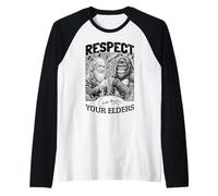 Divertente antropologia Charles Darwin Evolution Gorilla Citazione Maglia con Maniche Raglan