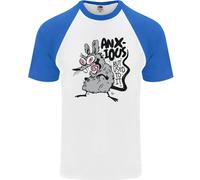 Divertente Anxious Rat Ansia Uomo S/S Baseball T-Shirt