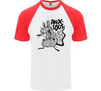 Divertente Anxious Rat Ansia Uomo S/S Baseball T-Shirt